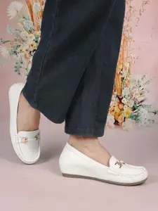 ELLE Women Buckled Heeled Lightweight Loafers