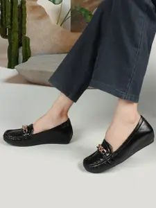 ELLE Women Textured Heeled Lightweight Loafers