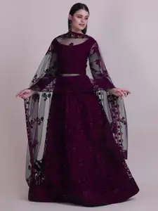 Warthy Ent Embroidered Semi-Stitched Lehenga & Unstitched Blouse With Dupatta