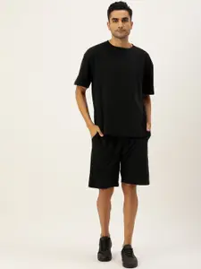 Bene Kleed Men Solid Pure Cotton T-shirt With Shorts