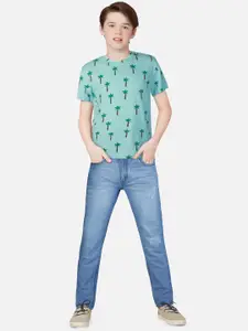 Palm Tree Boys Printed Cotton T-shirt
