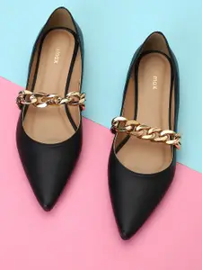 max Embellished Pointed Toe Ballerinas