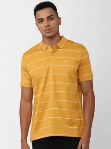 Van Heusen Striped Polo Collar Short Sleeves T-shirt