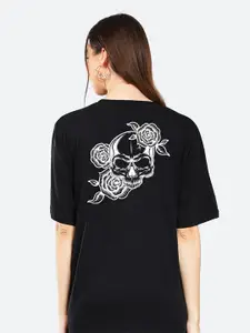 Mad Over Print Graphic Printed Drop-Shoulder Cotton T-Shirt