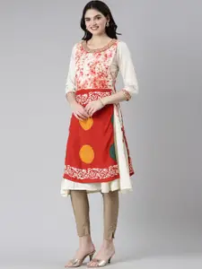 Souchii Ethnic Motifs Embroidered Sequinned Layered Kurta