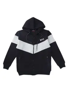 Gini and Jony Boys Striped Fleece Bomber Jacket