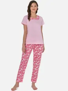 Klamotten Abstract Printed Top With Pyjamas Night suit