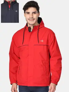 t-base Plus Size Hooded Reversible Rain Jacket