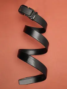 ZEVORA Men Textured Leather Belt