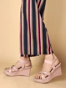 XE Looks Cross-Strap Wedge Heels