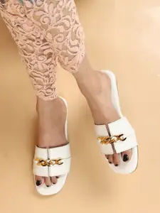 XE Looks Women Embellished Comfortable Open Toe Flats