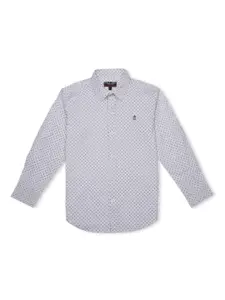 Gini and Jony Boys Geometric Printed Cotton Casual Shirt