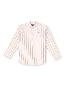Gini and Jony Boys Vertical Striped Linen Casual Shirt