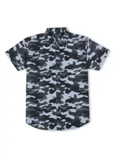 Gini and Jony Infant Boys Camouflage Printed Cotton Casual Shirt