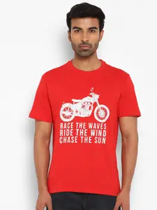 Royal Enfield Typography Printed Pure Cotton T-shirt