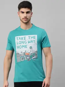 Royal Enfield Typography Printed Pure Cotton T-shirt
