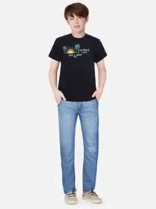 Gini and Jony Infant Boys Typography Printed Cotton T-shirt