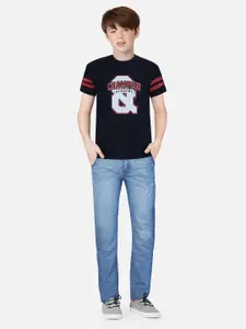 Gini and Jony Infant Boys Typography Printed Cotton T-shirt