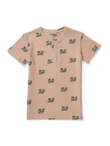 Gini and Jony Boys Conversational Printed Cotton T-Shirt