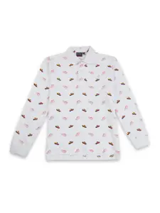 Gini and Jony Boys Printed Polo Collar Pure Cotton T-shirt