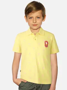 Gini and Jony Boys Printed Polo Collar Pure Cotton T-shirt