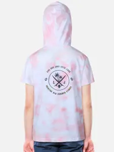 Gini and Jony Boys Tie & Dye Hooded Cotton T-shirt