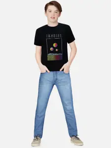 Gini and Jony Boys Graphic Printed Cotton T-shirt