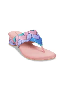 Mochi Printed T-Strap Block Heels