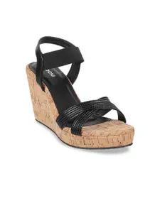 Mochi Criss-Cross Strap Wedge Heels