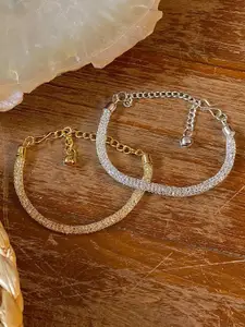 Ayesha Women Set of 2  Link Bracelets