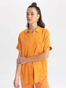 DeFacto Extended Sleeve Opaque Casual Shirt