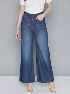 Chemistry Women Wide Leg Pure Cotton Light Fade Stretchable Jeans