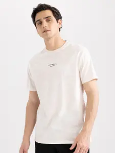 DeFacto Typography Printed Pure Cotton T-shirt