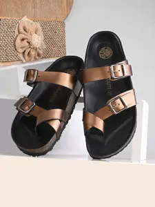 UNDERROUTE Buckled Lightweight One Toe Flats