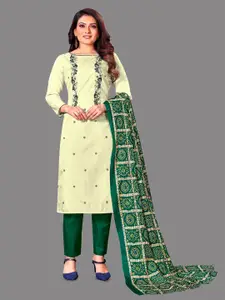 APNISHA Embroidered Unstitched Dress Material