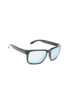 OAKLEY Men Polarized Blue Lens Square Sunglasses - 0OO91029102C155