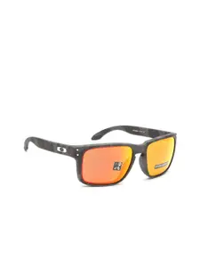 OAKLEY Men UV Protected Red Lens Square Sunglasses - 0OO91029102E955