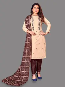 APNISHA Floral Embroidered Unstitched Dress Material