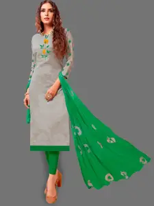 APNISHA Embroidered Unstitched Dress Material