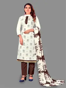 APNISHA Floral Embroidered Unstitched Dress Material