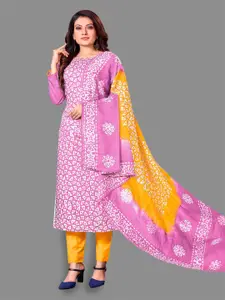 APNISHA Bandhani Printed Unstitched Dress Material