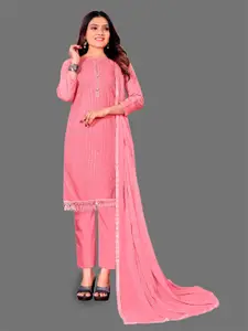 APNISHA Embroidered Sequined Unstitched Dress Material