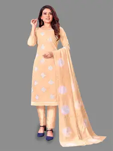 APNISHA Geometric Embroidered Unstitched Dress Material