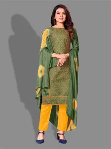 APNISHA Ethnic Motifs Embroidered Unstitched Dress Material