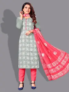 APNISHA Ethnic Motifs Printed Unstitched Dress Material
