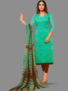 APNISHA Ethnic Motifs Embroidered Unstitched Dress Material