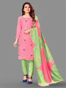 APNISHA Embroidered Unstitched Dress Material