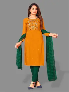 APNISHA Embroidered Unstitched Dress Material