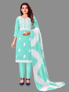 APNISHA Chikankari Embroidered Unstitched Dress Material