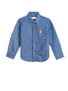 U.S. Polo Assn. Kids Boys Button-Down Collar Pure Cotton Casual Shirt